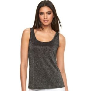 🌻 Jennifer Lopez Black Sparkle Glitter Tank Top